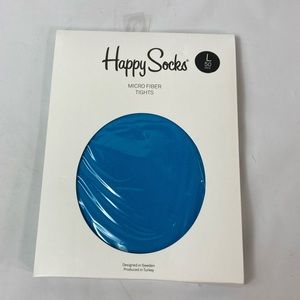 NWT Happy Socks L Royal Blue Tights